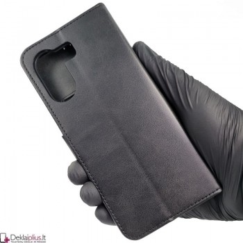 Dirbtinos odos dėklas su 4 skyreliais - juodas (Xiaomi Redmi 13C/Poco C65)